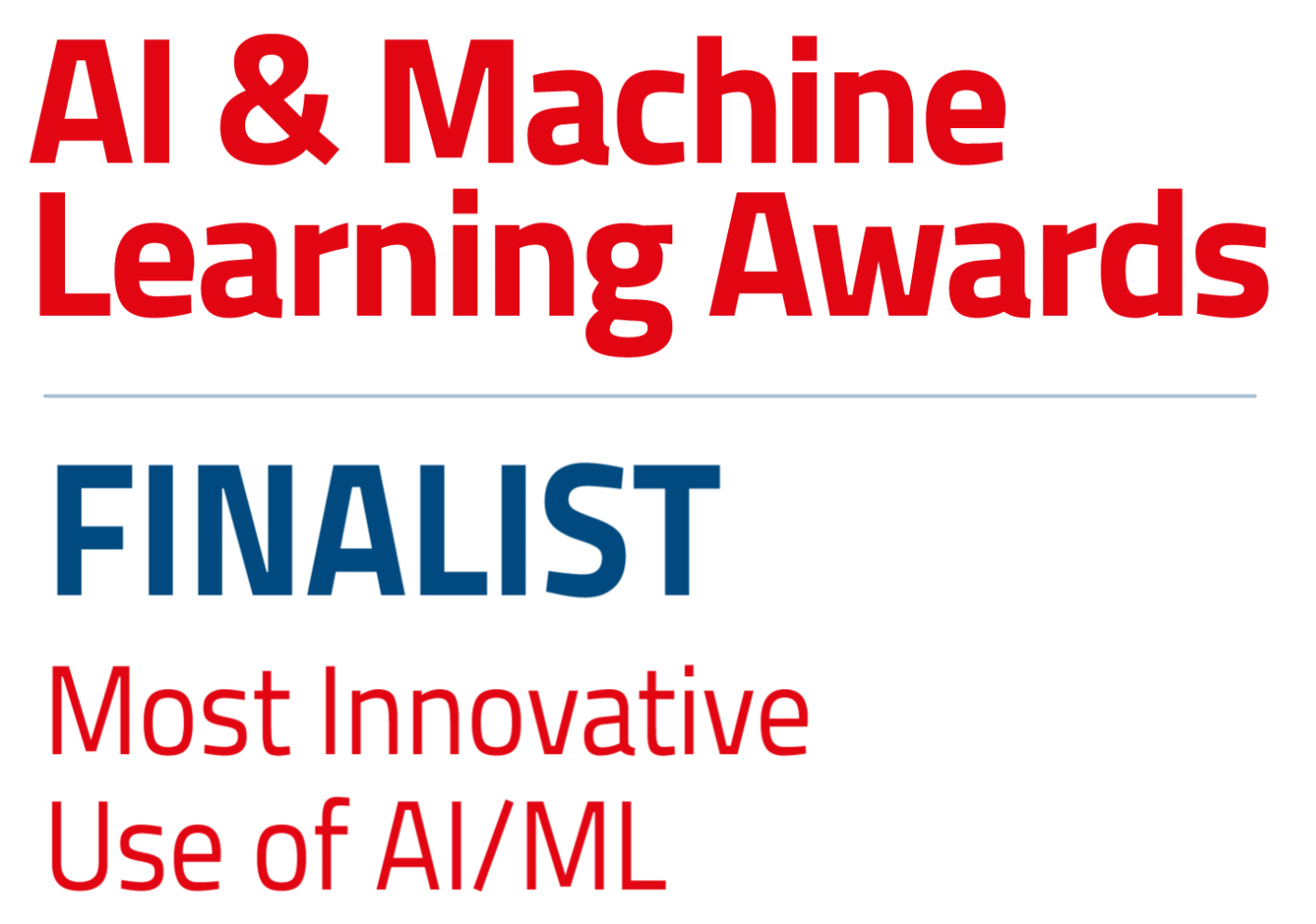 Insignia de finalista del premio AI&ML